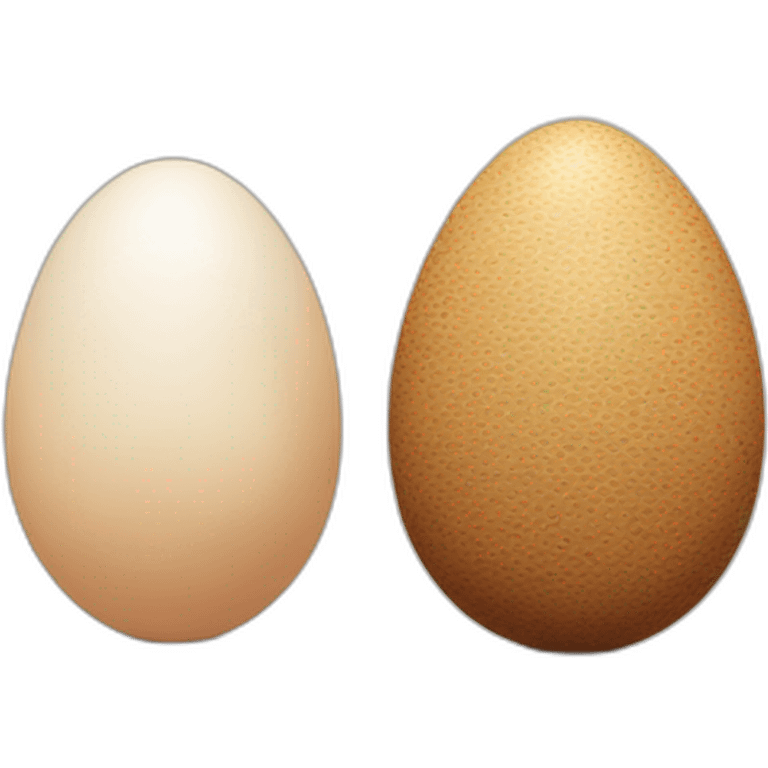 eagle egg compared to chicken egg emoji