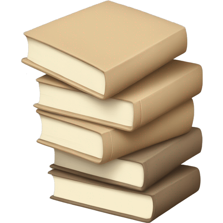 stack of beige books, aesthetics  emoji