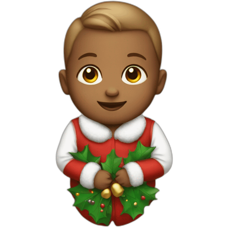 Baby in christmas suit emoji