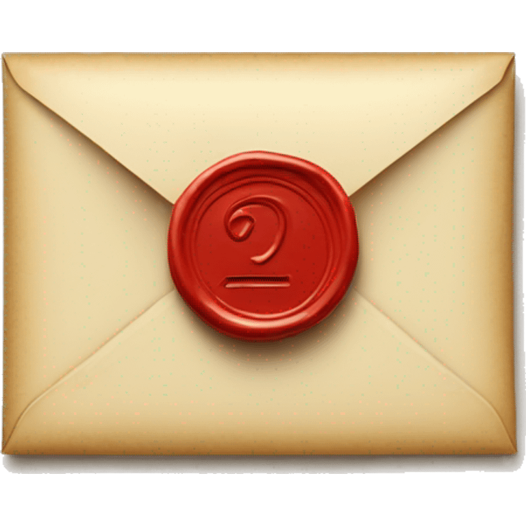 an envelope with a wax seal emoji