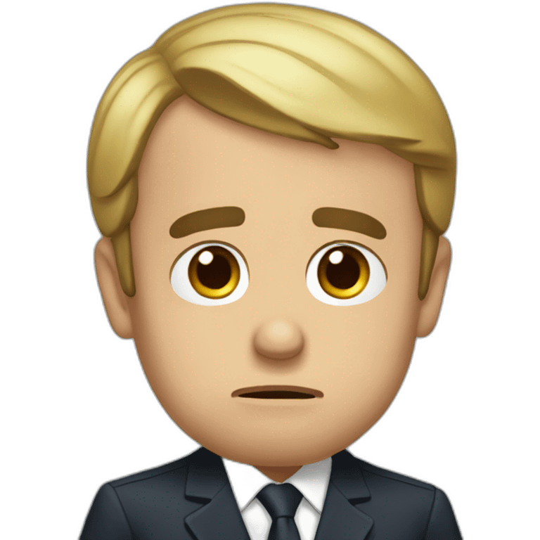 Emmanuel macron sad emoji