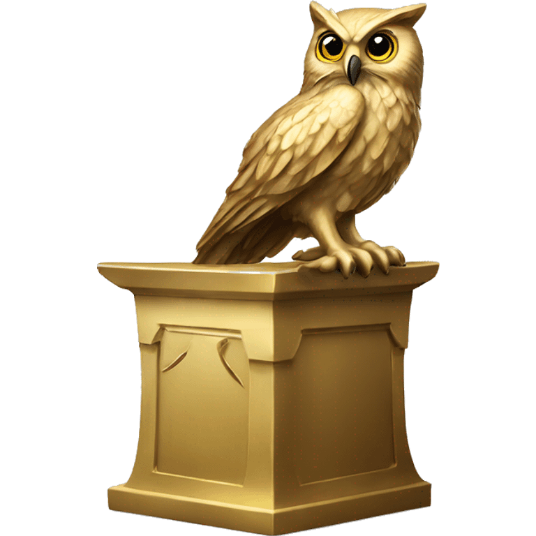 Dumbledore's owl gold tall lectern  emoji