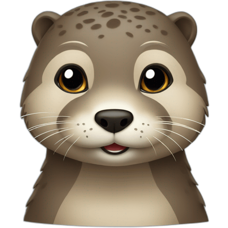 loutre avec oursin  emoji