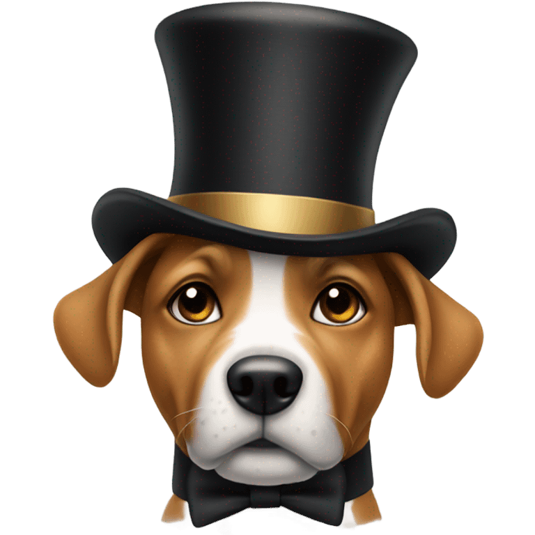 Dog with a top hat emoji