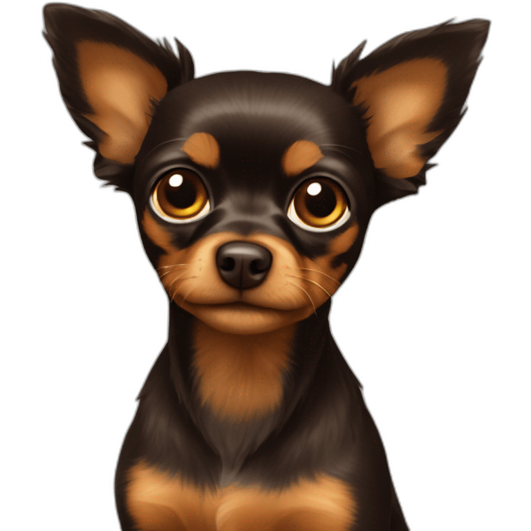 Russian-toy-terrier-full-brown-hairy emoji