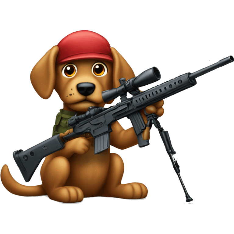 Clifford red dog humanoid military sniper emoji