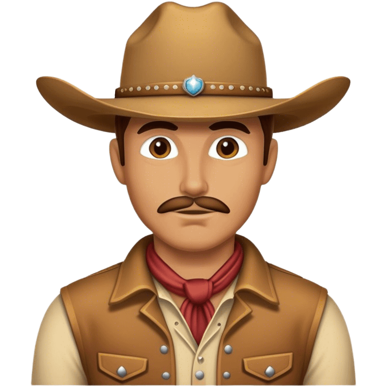 A shy cowboy from Texas  emoji