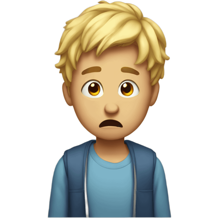 Frustrated boy emoji