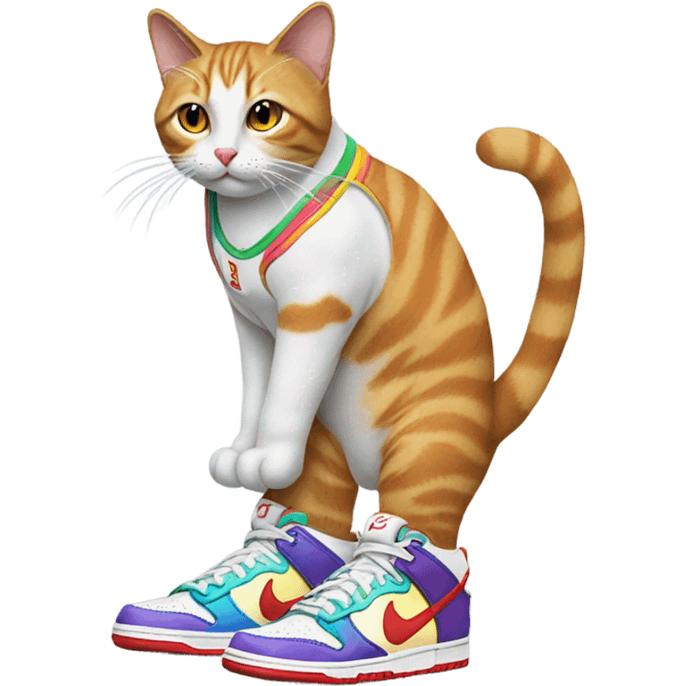 cat wearing Nike Dunks emoji