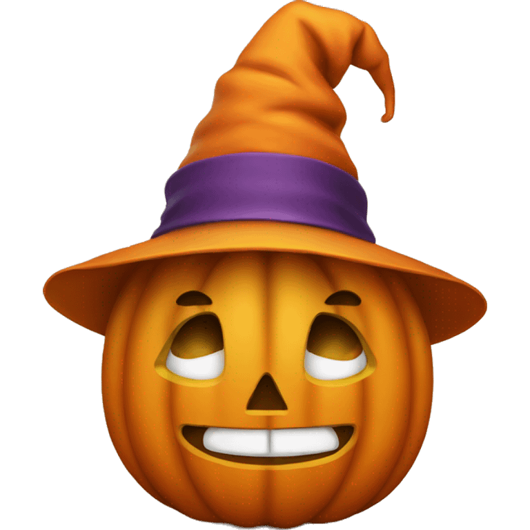 pumpkin with hat emoji