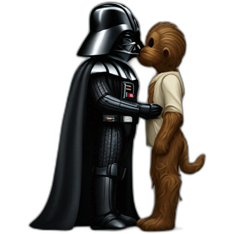 Darth Vader kissing chewaka emoji