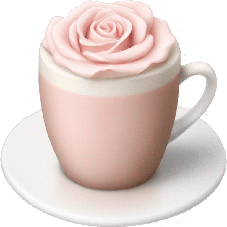 Light Pink Rose latte emoji