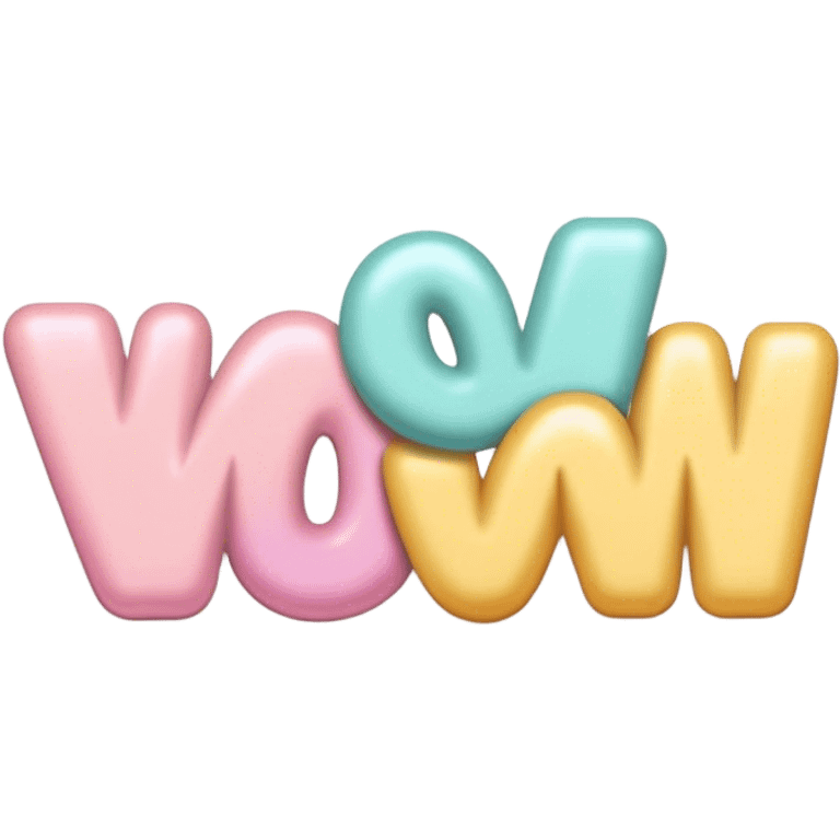 pastel sign say "wow" emoji