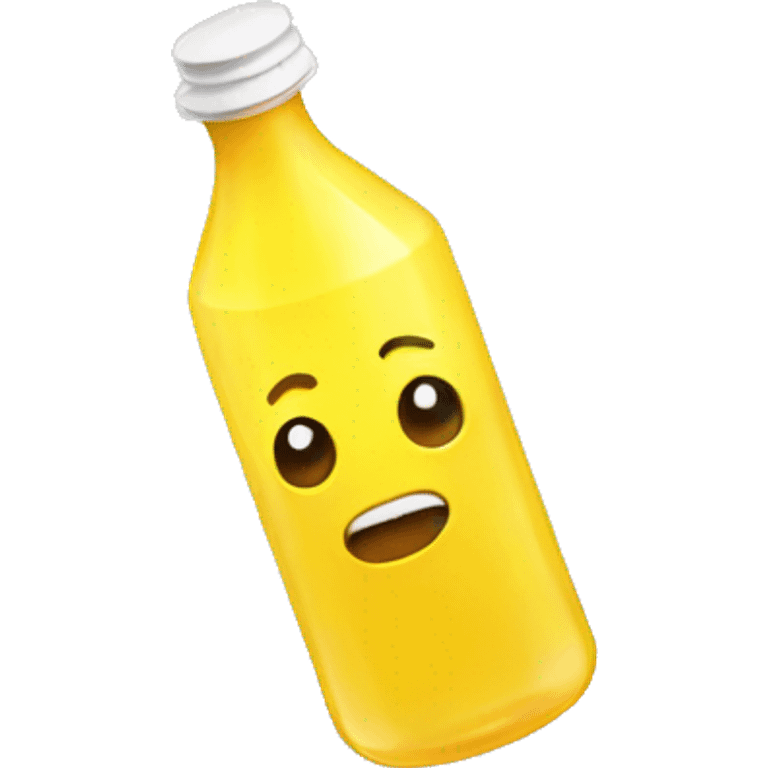 Yellow liquid in a plastic container  emoji