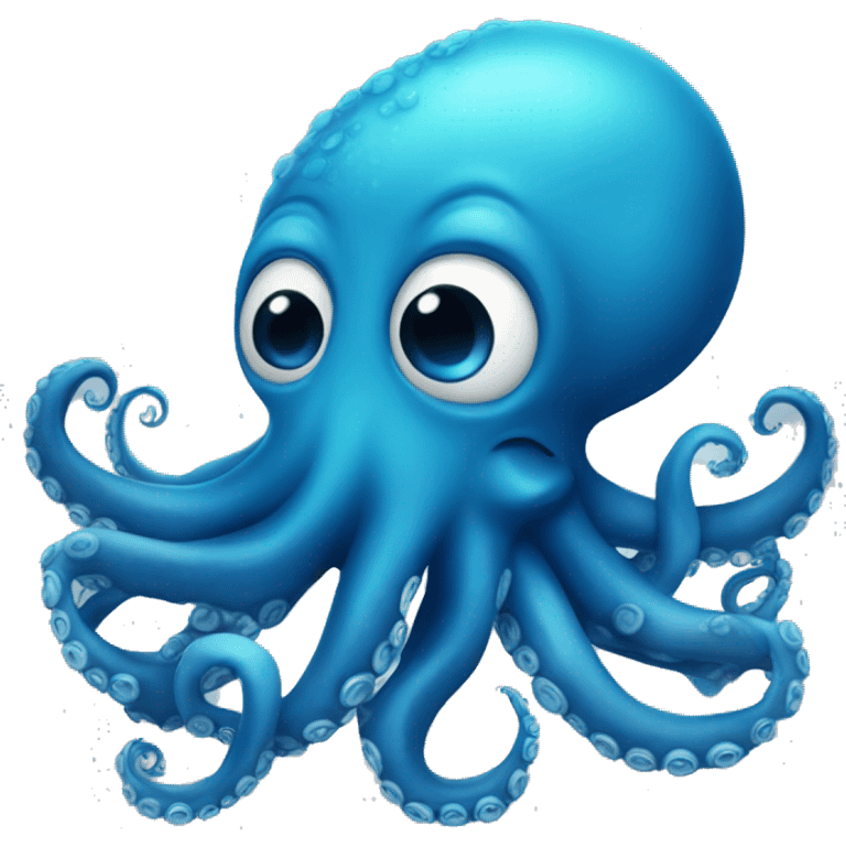 blue octopus from deep sea emoji