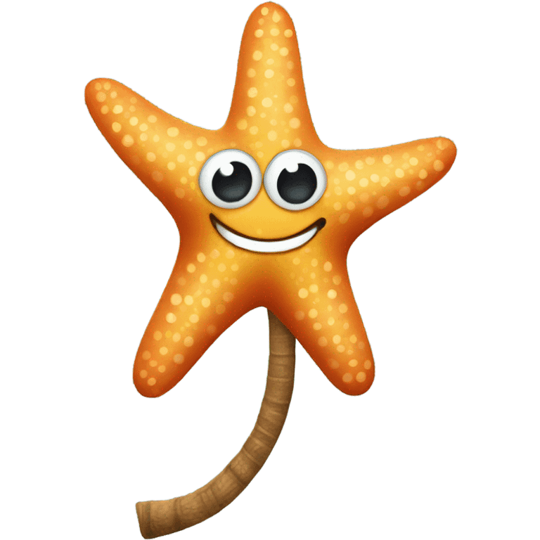 Starfish with a cane emoji