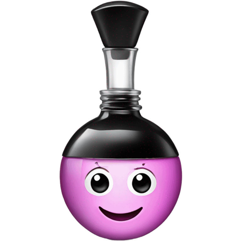 smiling perfume face with black cap emoji