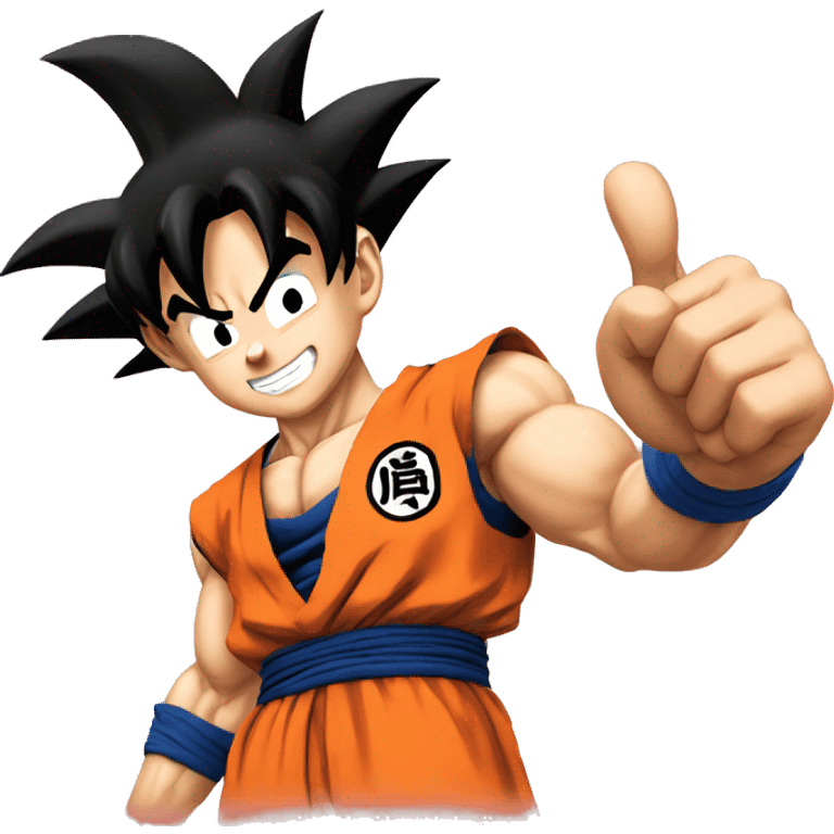 A Goku with a thumbs up emoji