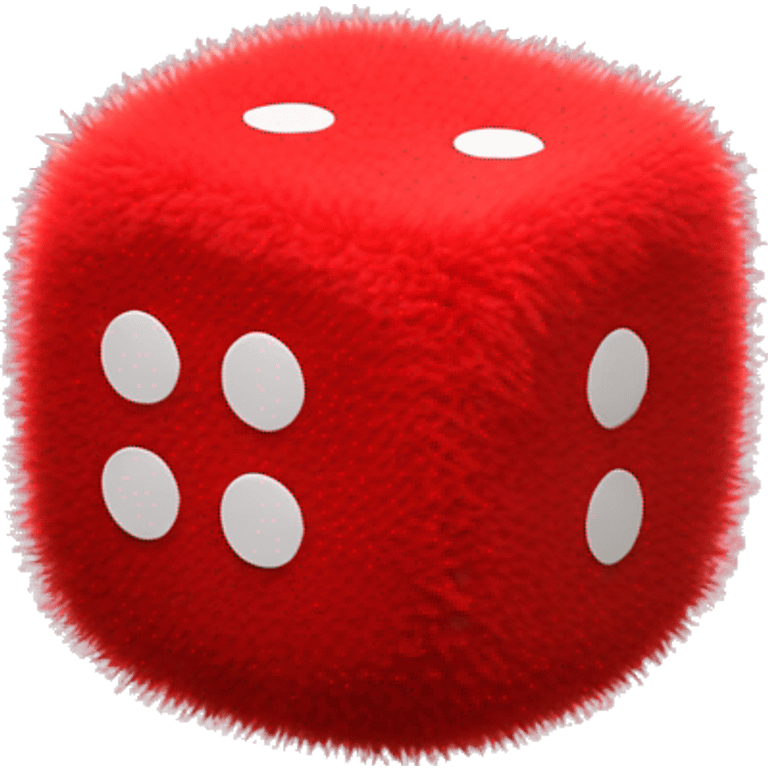 Red fuzzy dice  emoji