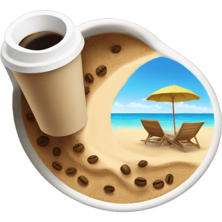 Coffee on the beach emoji