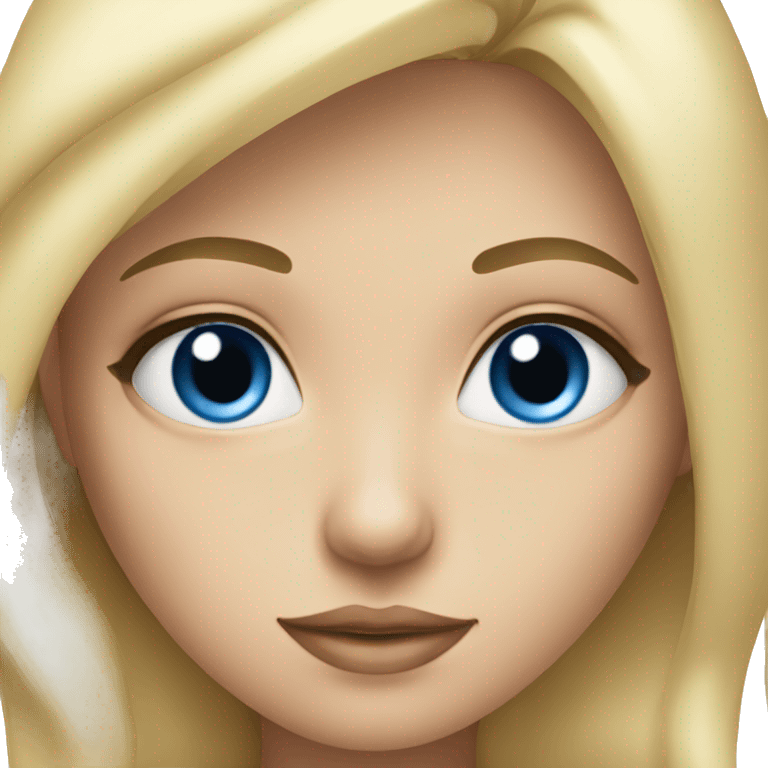 Beautiful blonde blue eye girl emoji