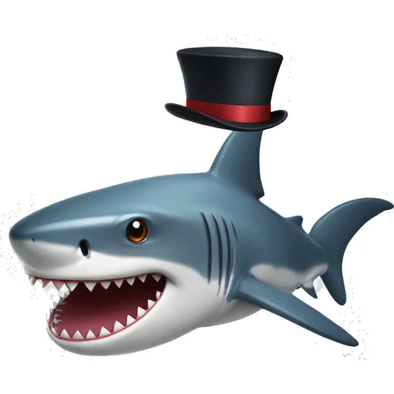 shark with top hat emoji