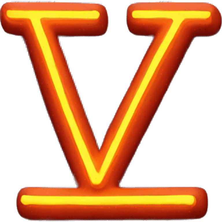 Letter V neon emoji