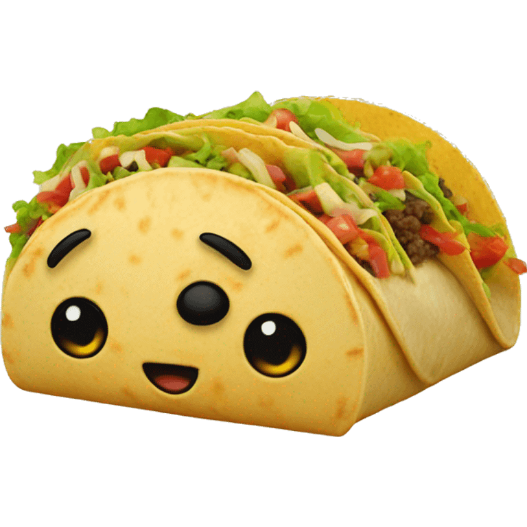 taco with a face emoji