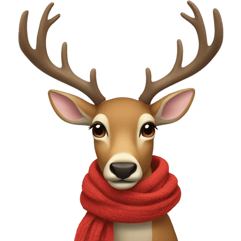 Deer with scarf emoji