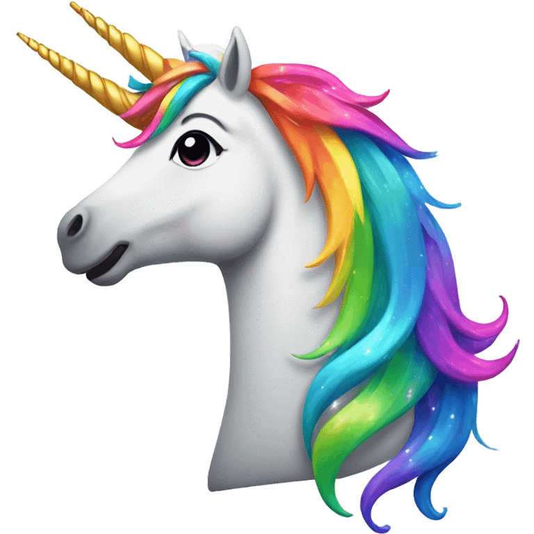 unicorn barfing rainbows and sparkles emoji