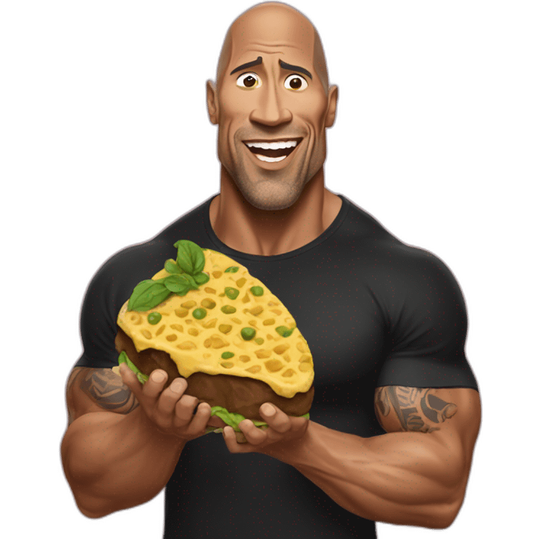 THE ROCK eat a greanbean emoji