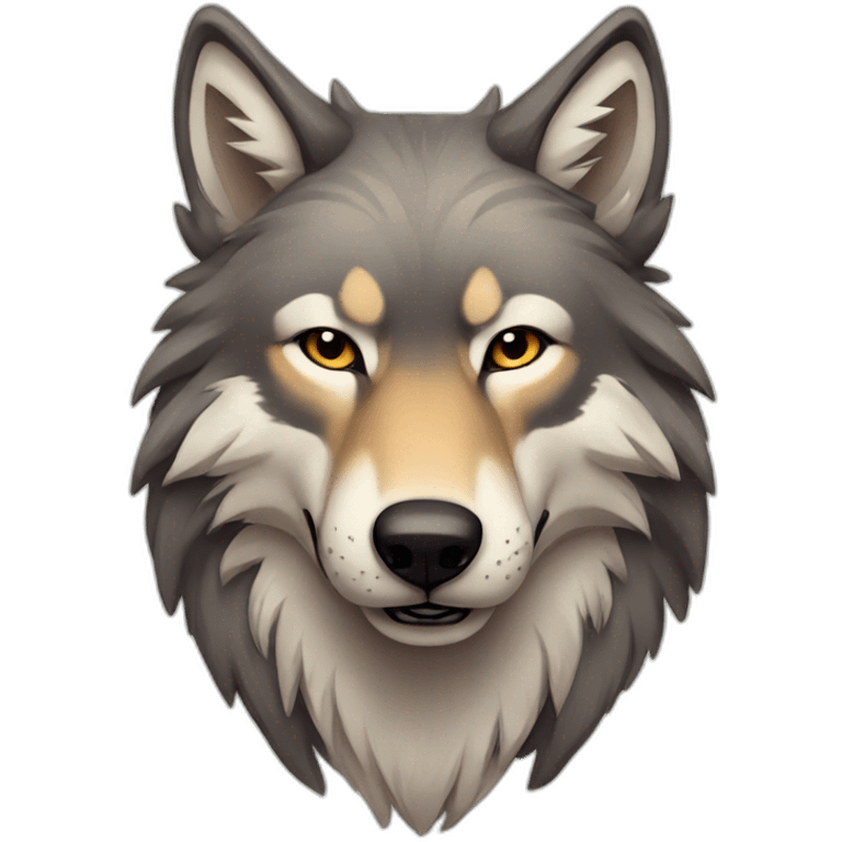 american traditional wolf emoji