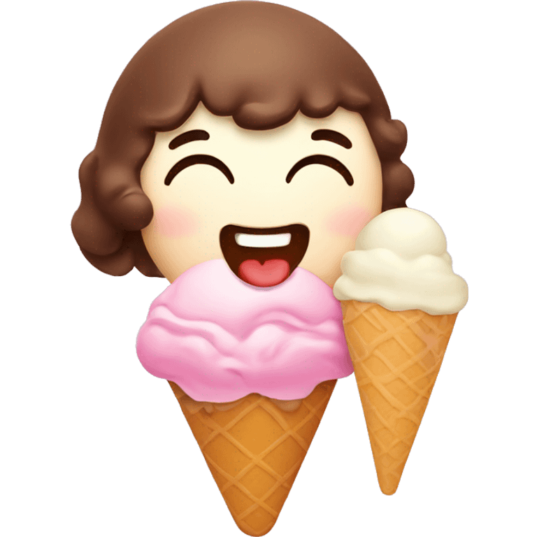 cute ice cream emoji