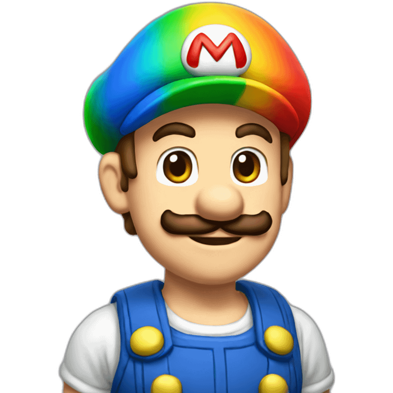 rainbow gay mario emoji