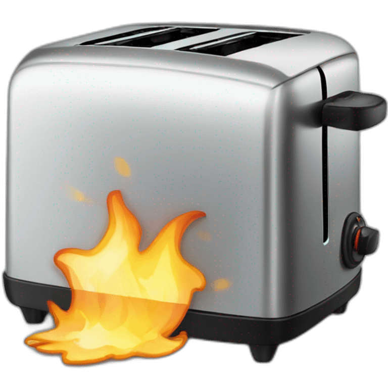 money on fire in a toaster emoji