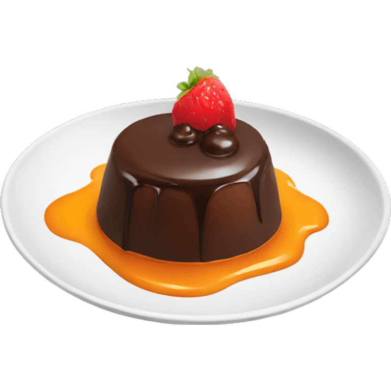 Dessert lava cake on a plate emoji