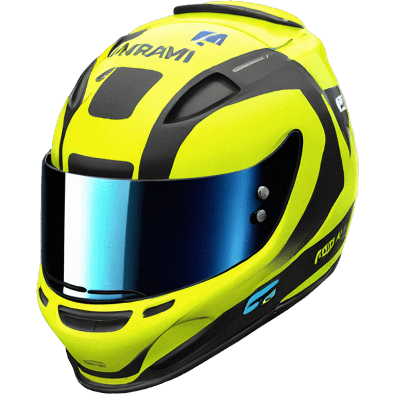 2024 miami livery mclaren formula 1 car Fluorescent yellow helmet emoji