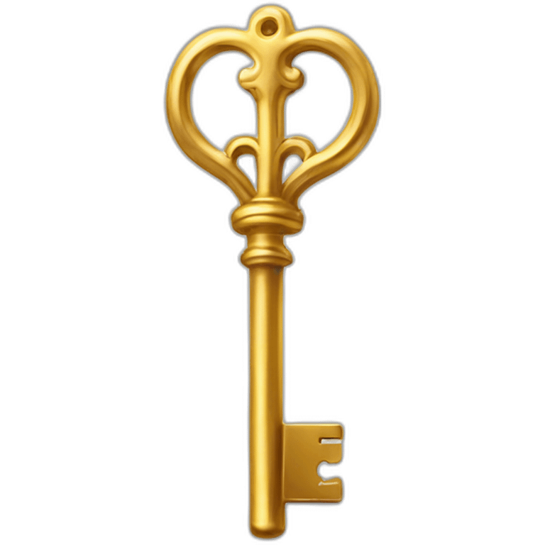 upright golden crossed skeleton keys emoji