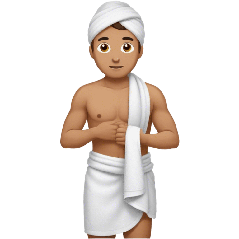 body towel male emoji