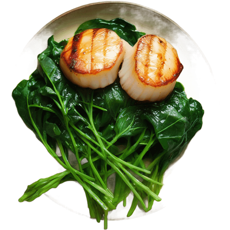 Seared Scallops with Wilted Spinach Recipe emoji