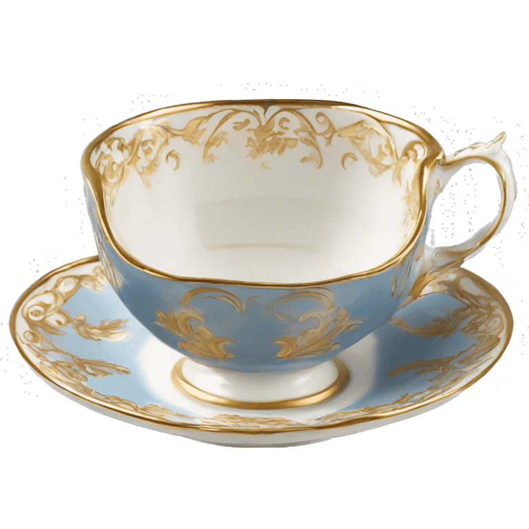 victorian porcelain tea cup detailed with gold  emoji