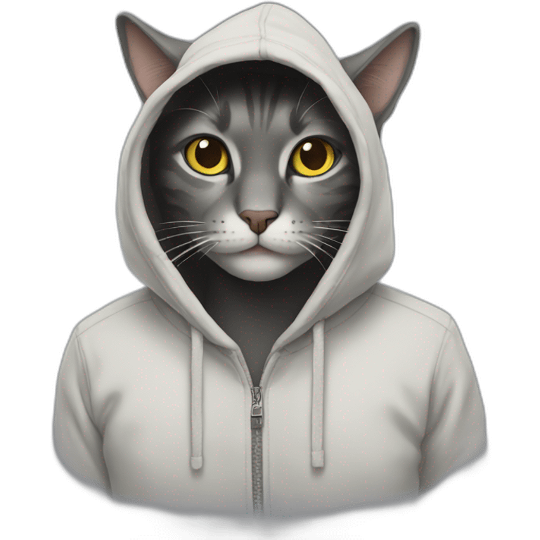 Cat with a hoodie  emoji