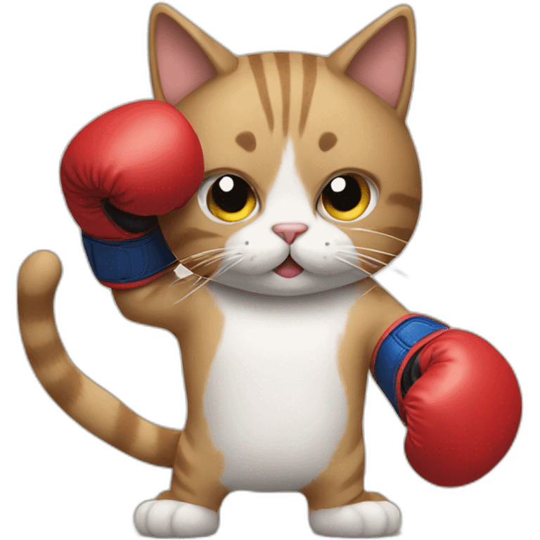 cat with boxing gloves emoji