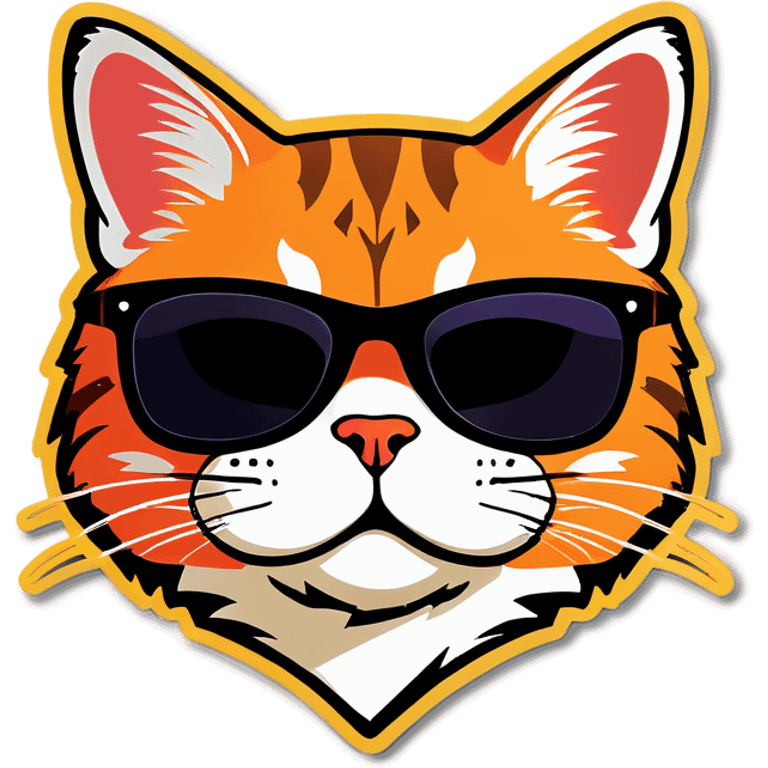 Cat with sunglasses emoji