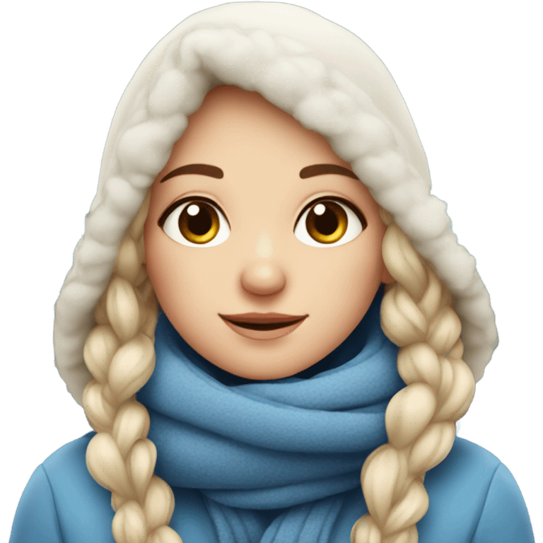 cozy beautiful finnish winter girl emoji