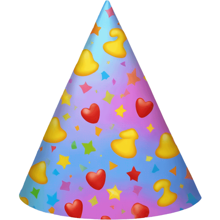 1 colorful birthday party hat emoji