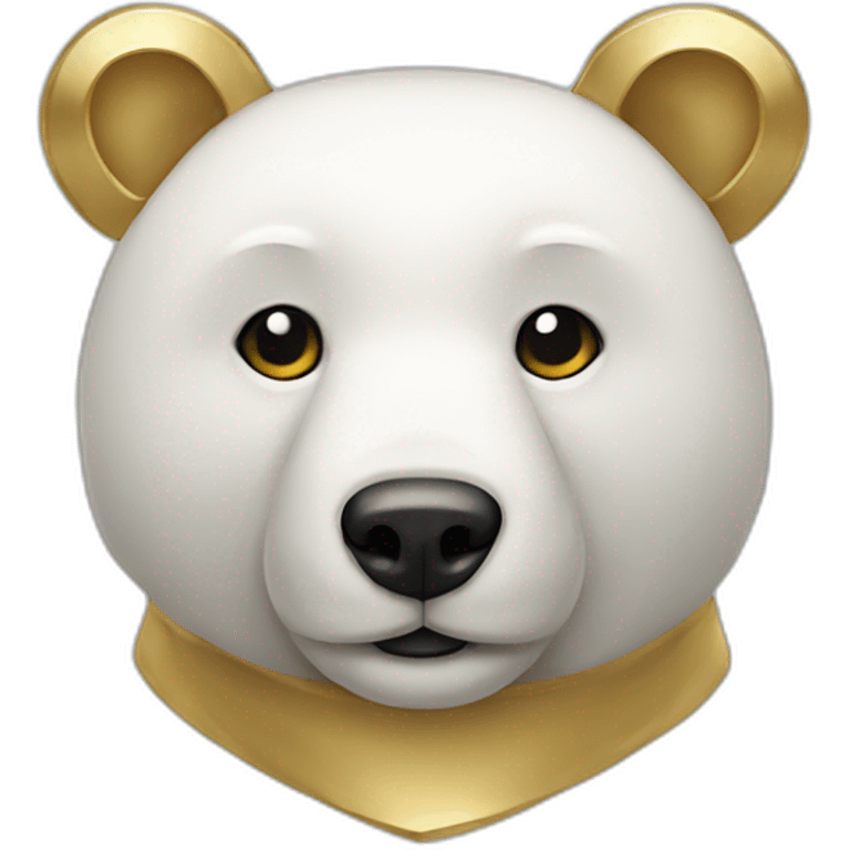 white bear with gold emoji