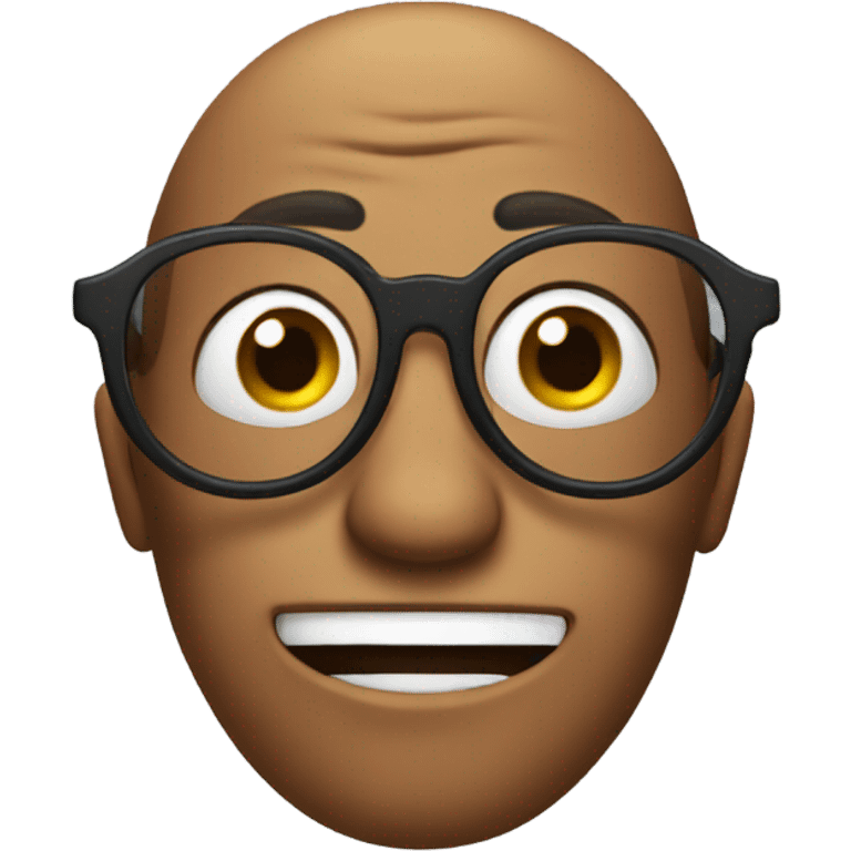 Emoji with glasses and a cocky facial expression  emoji