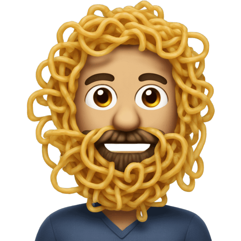 Beard made from spaghetti  emoji