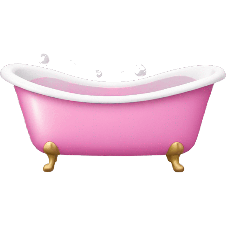 pink bathtub with bubbles emoji